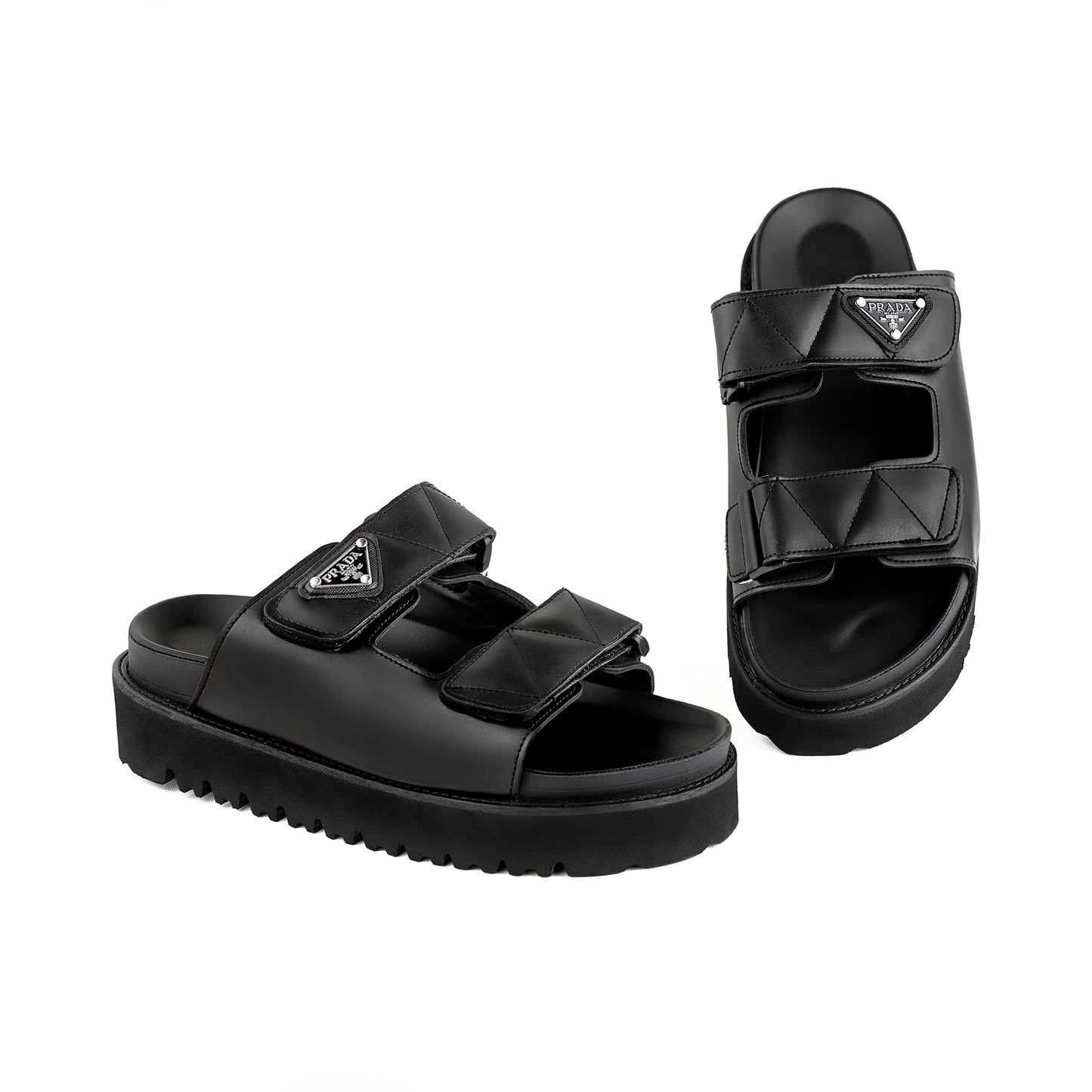 Prada Leather Slides