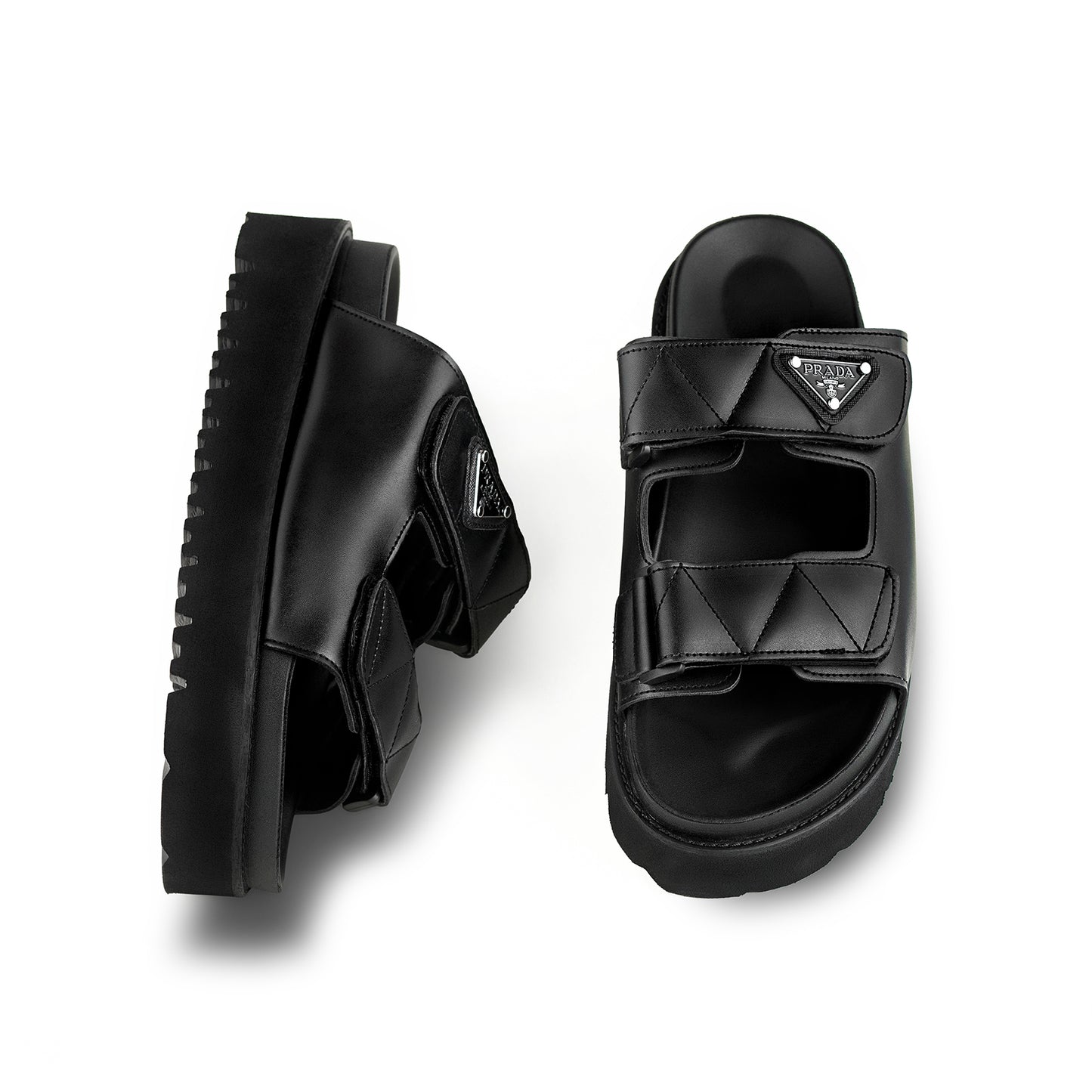 Prada Leather Slides
