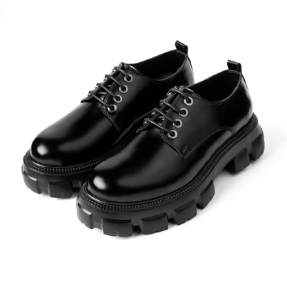 Glossy Black Chunky Shoes