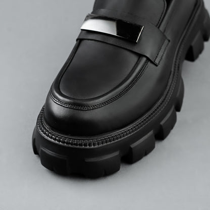 EVACI Black Loafer